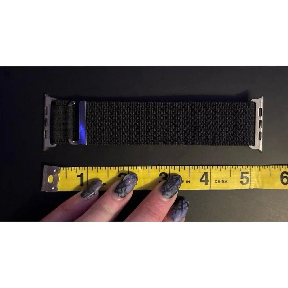 NEW Nylon Alpine Loop Band in Black for Apple Watch 42mm/44mm/45mm